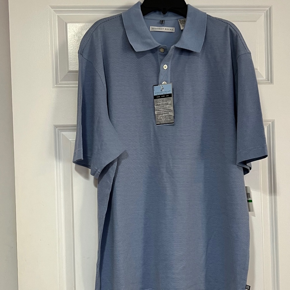 Geoffrey Beene blue shirt
